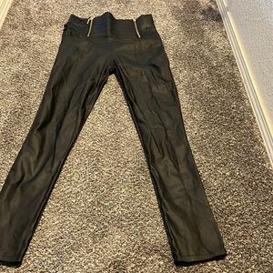 Black vinyl leggins. Women’s size m/l